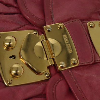 Miu Miu Coffer Convertible Hobo Matelasse Leather, PINK, LEATHER, Handbag