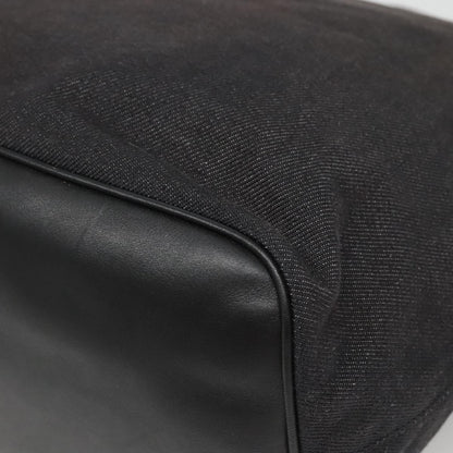 Salvatore Ferragamo Gancini Tote Canvas, BLACK, CANVAS, Tote bag