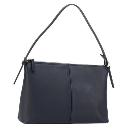 Burberry Vintage Shoulder Bag Leather, NAVY, LEATHER, Shoulder bag