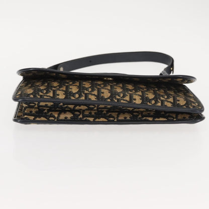 Christian Dior Vintage Trotter Shoulder Bag Canvas, NAVY, CANVAS, Shoulder bag