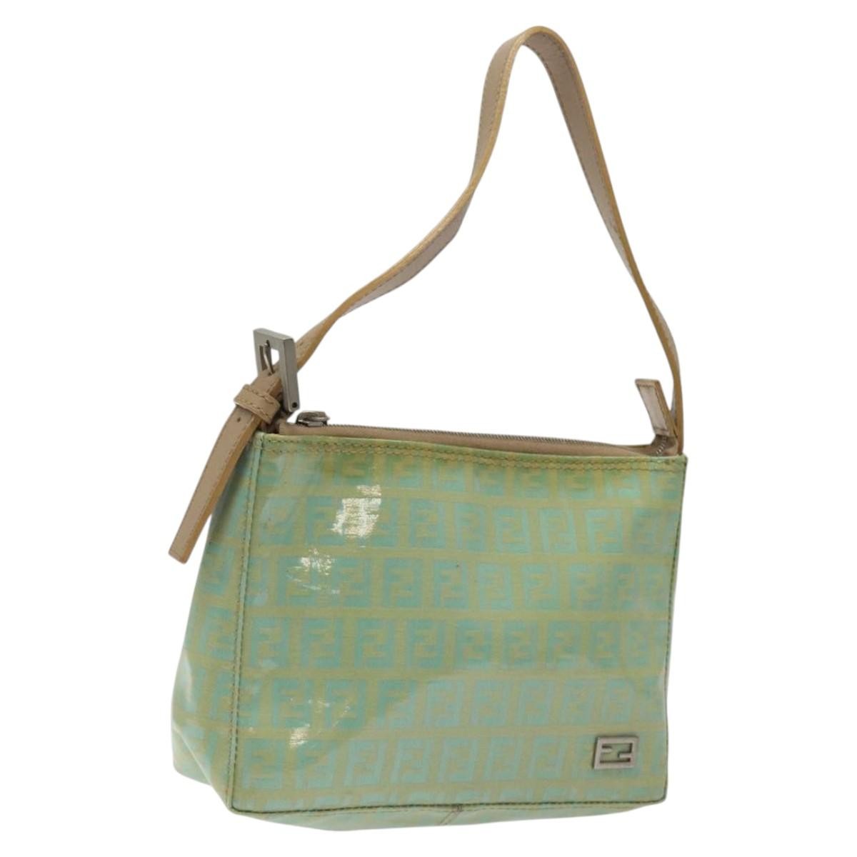 Fendi Vintage Belted Pochette Zucchino Canvas, GREEN, CANVAS, Clutche & pouche