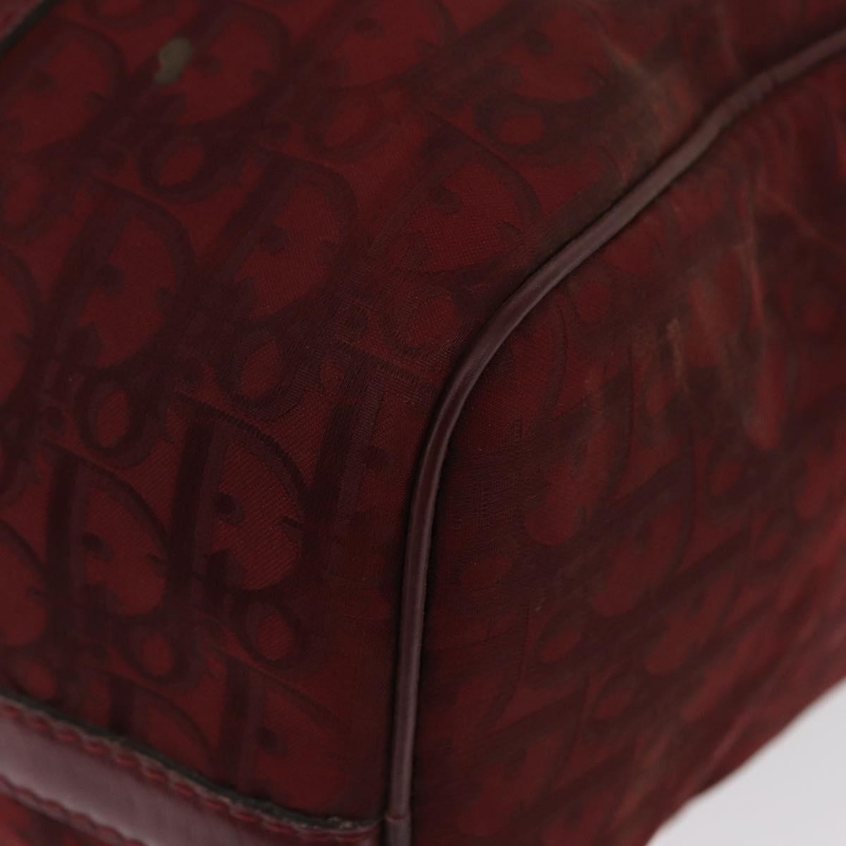 Christian Dior Vintage Trotter Boston Bag Diorissimo Canvas, RED, CANVAS, Handbag
