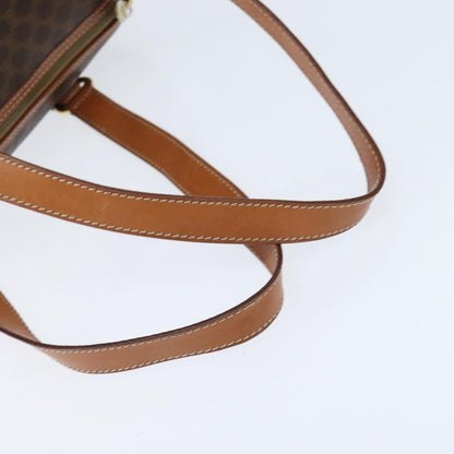 Celine Vintage Macadam Shoulder Bag Canvas and Leather, BROWN, CANVAS, Shoulder bag