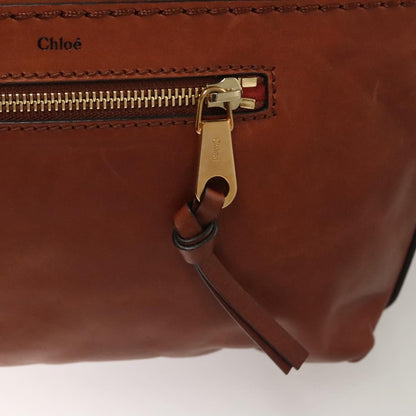 Chloe Angie Tote Leather, BROWN, LEATHER, Tote bag