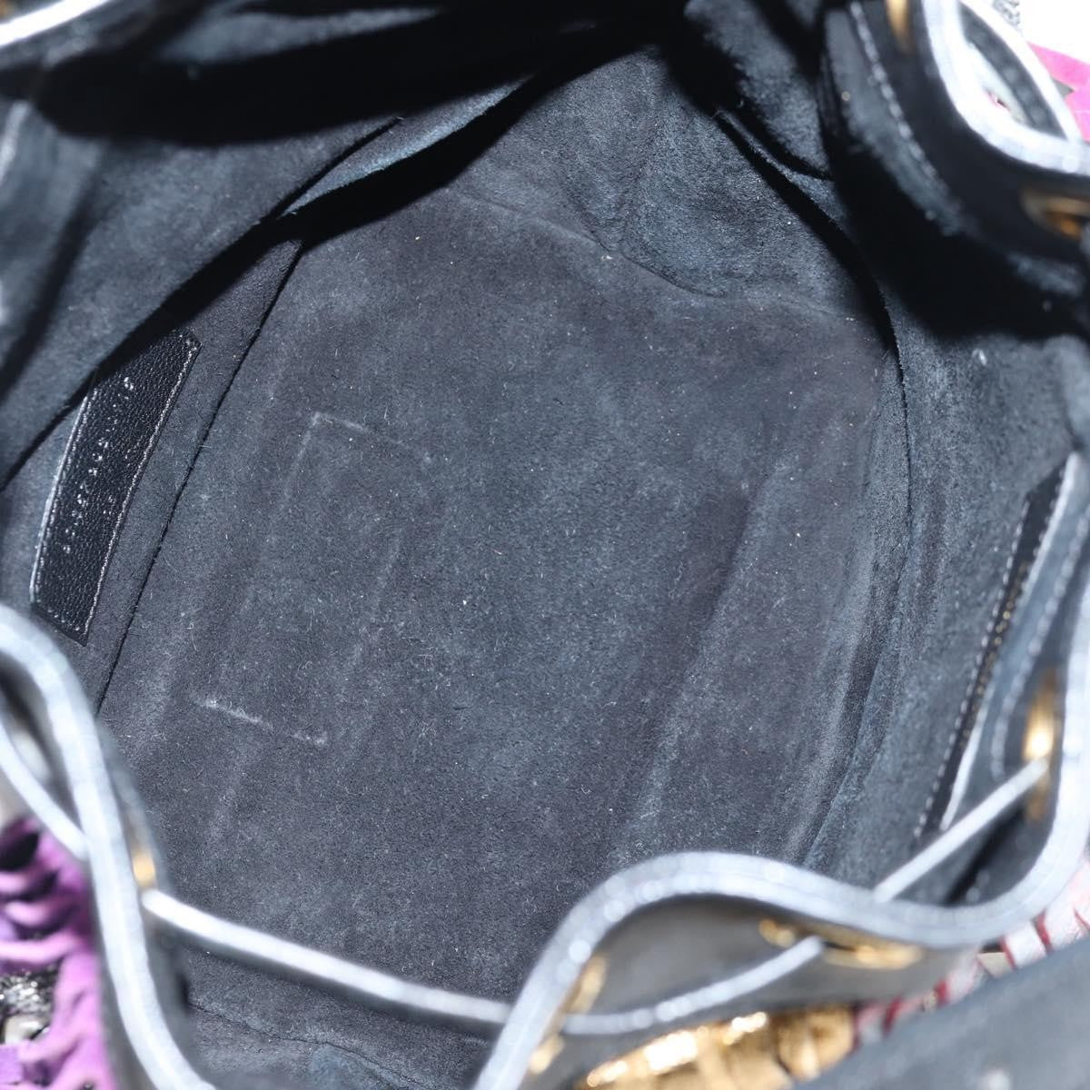 Saint Laurent Fringe Emmanuelle Bucket Bag Multicolor Leather, MULTICOLOUR, LEATHER, Shoulder bag