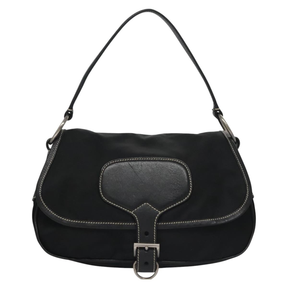 Prada Vintage Shoulder Bag Tessuto, BLACK, NYLON, Shoulder bag