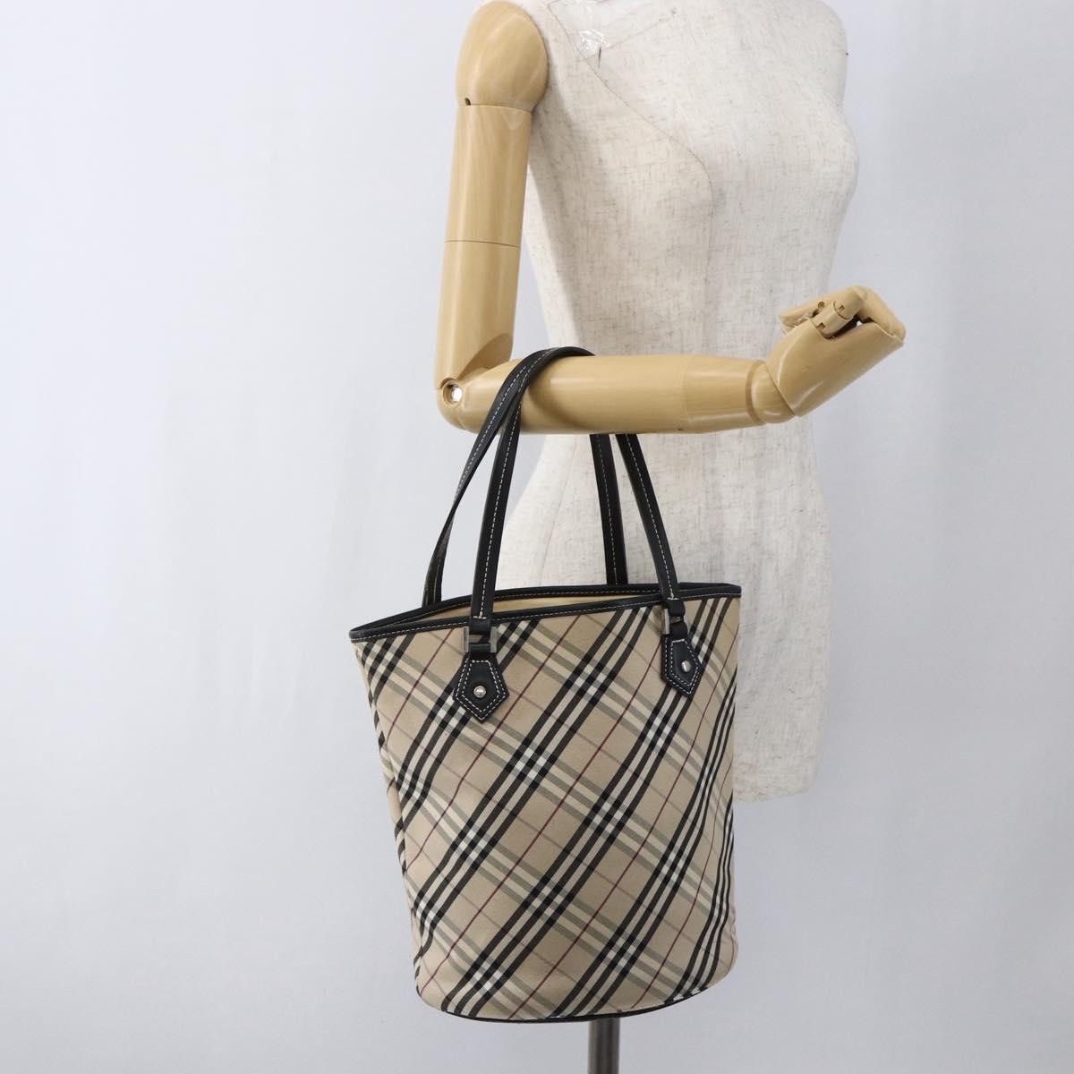 Burberry Nova Check Tote canvas check pattern, BEIGE, CANVAS, Tote bag