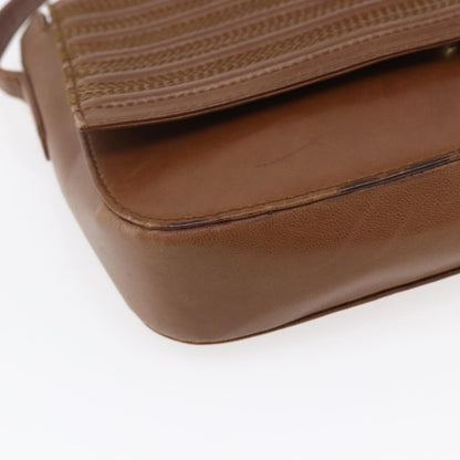 Loewe Flap Messenger Bag Leather, BROWN, LEATHER, Shoulder bag