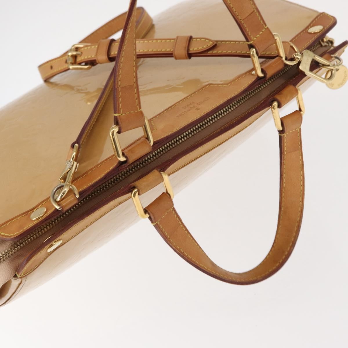 Louis Vuitton Brea Handbag Monogram Vernis, BEIGE, PATENT_LEATHER, Handbag
