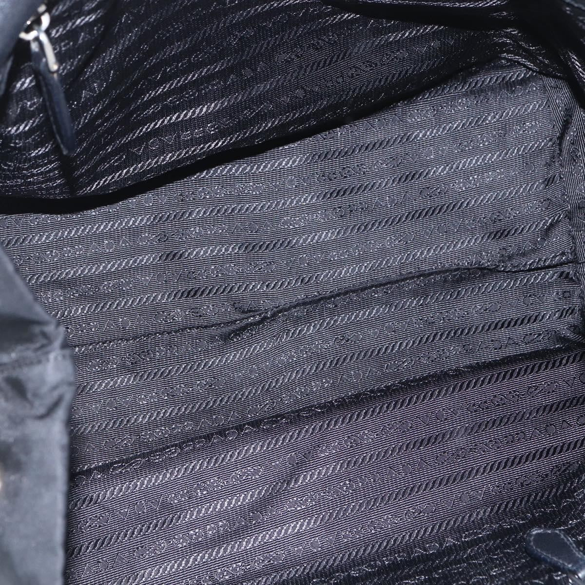 Prada Bow Tote Tessuto with Leather, BLACK, NYLON, Handbag