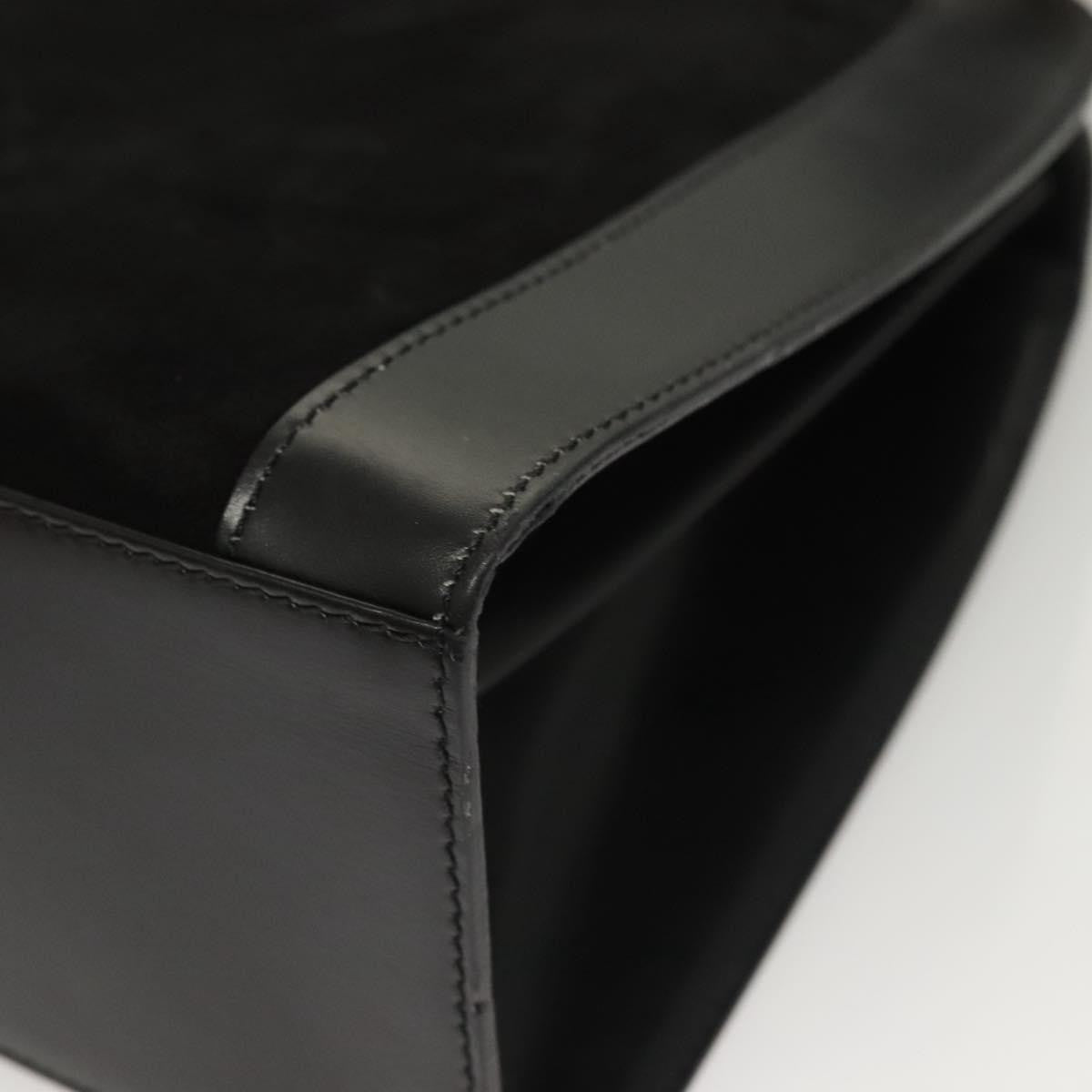 Celine Shoulder Bag Suede and leather, BLACK, SUEDE, Shoulder bag