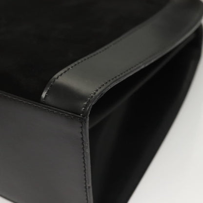 Celine Shoulder Bag Suede and leather, BLACK, SUEDE, Shoulder bag