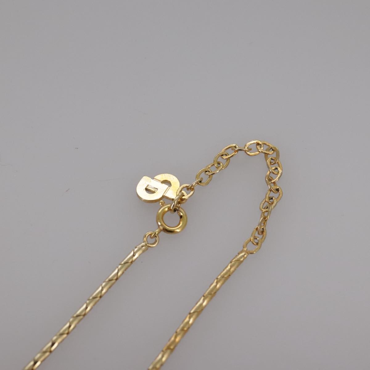 Christian Dior Vintage CD Jumbo chain necklace Metal, GOLD, METAL, Necklace