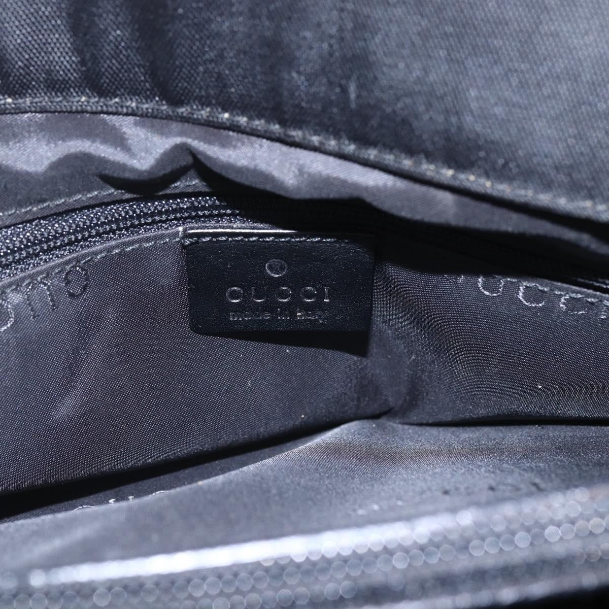 Gucci Vintage Bamboo Handle Tote Nylon, BLACK, NYLON, Handbag