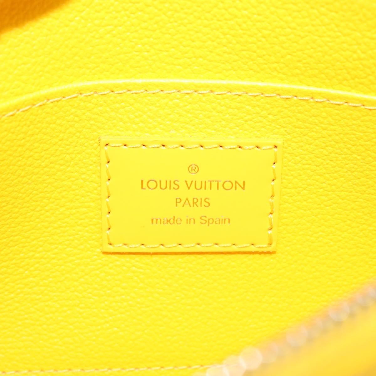 Louis Vuitton Cosmetic Pouch Epi Leather, YELLOW, LEATHER, Toiletry Case