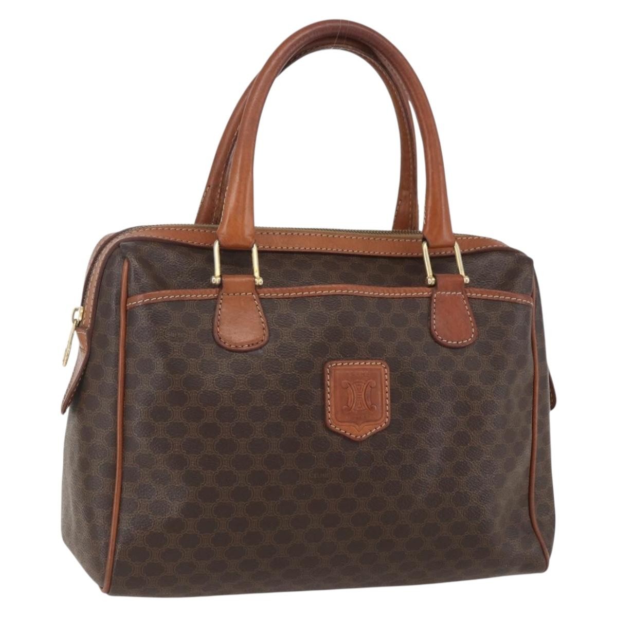 Celine Macadam Handbag Macadam with leather, BROWN, PVC, Handbag