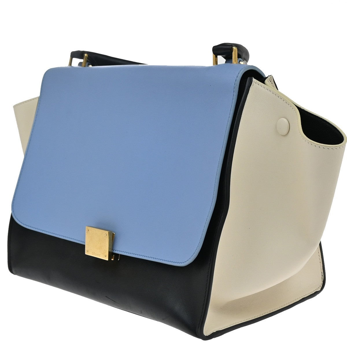 Celine Tricolor Trapeze Bag Leather, MULTICOLOUR, LEATHER, Handbag