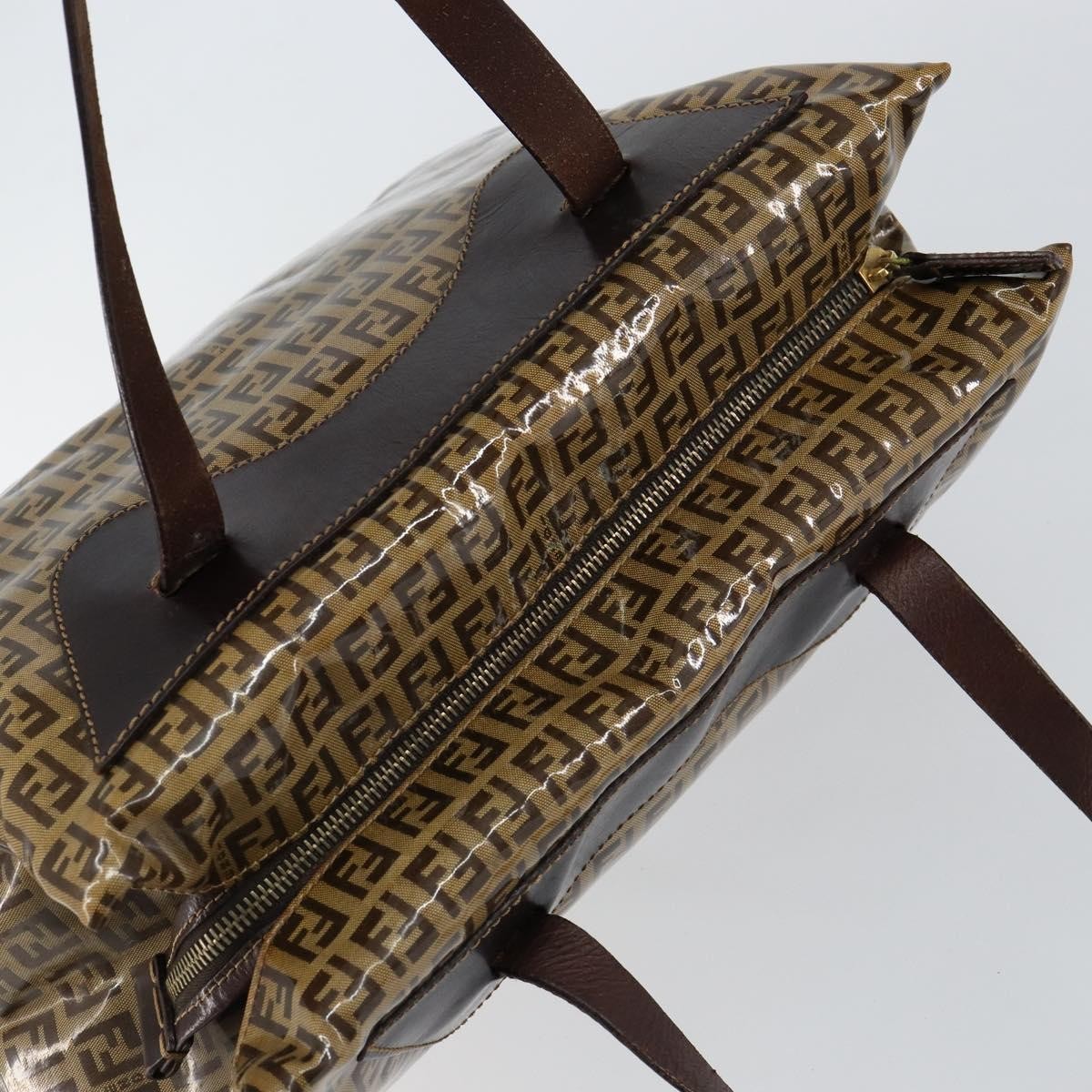 Fendi Zip Tote Canvas, BEIGE, CANVAS, Tote bag