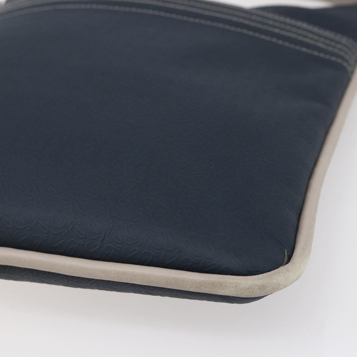 Loewe Anagram Shoulder Bag Canvas, NAVY, PVC, Shoulder bag