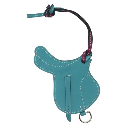 Hermes Paddock Selle Bag Charm Leather, PURPLE, LEATHER, Charms and Keychains