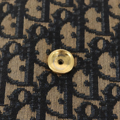 Christian Dior Vintage Trotter Flap Shoulder Bag Canvas, NAVY, CANVAS, Shoulder bag