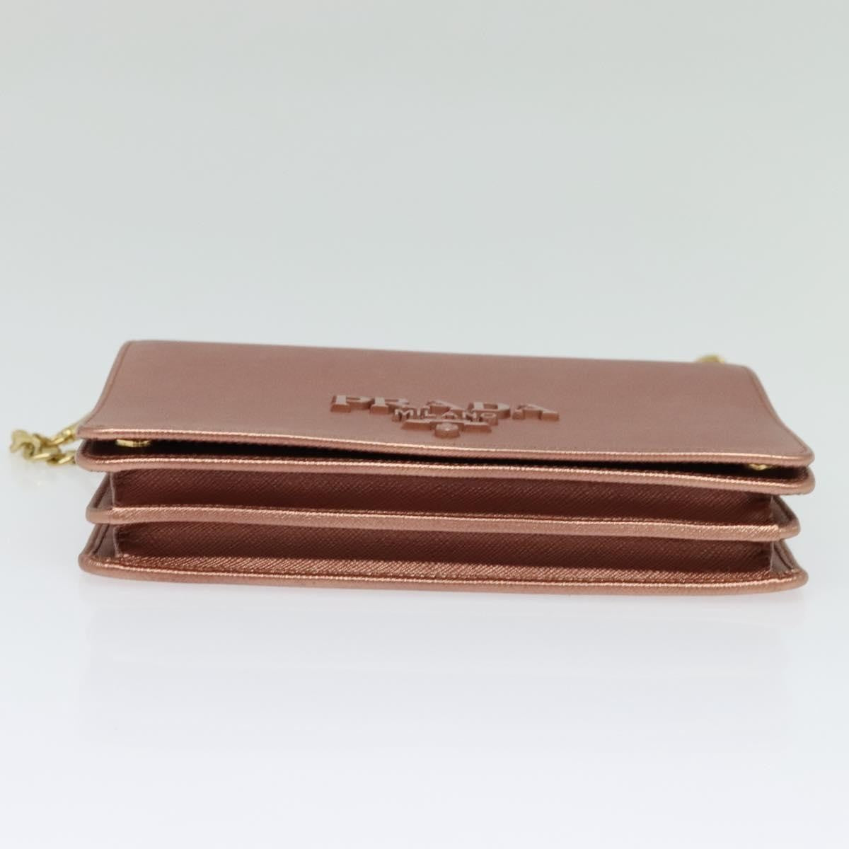 Prada Monochrome Chain Flap Bag Saffiano Leather, PINK, LEATHER, Shoulder bag