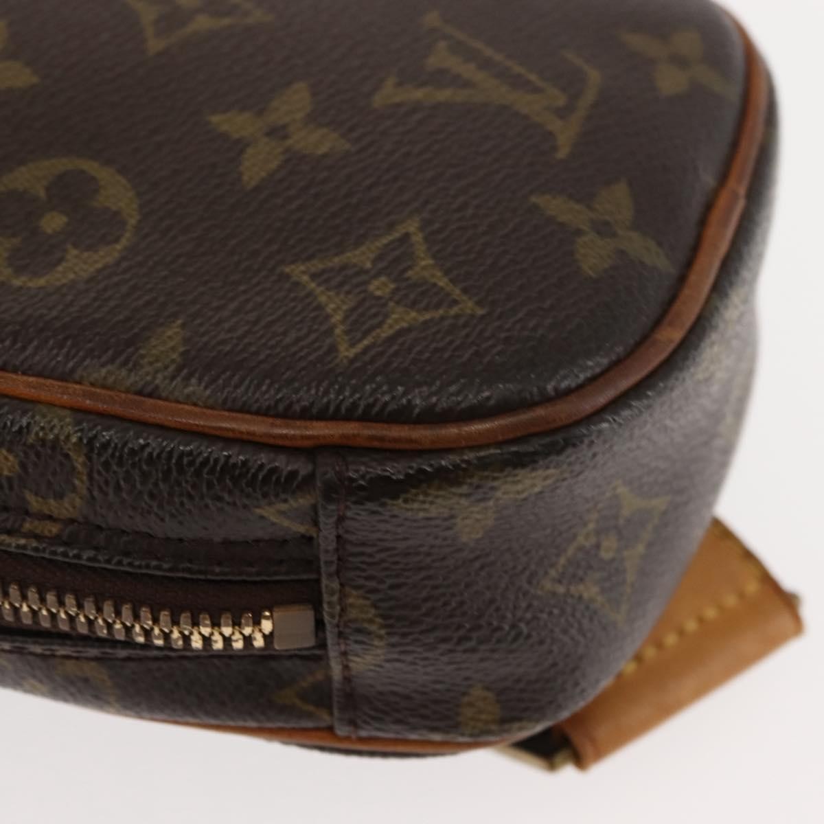 Louis Vuitton Pochette Gange Monogram Canvas, BROWN, CANVAS, Clutche & pouche