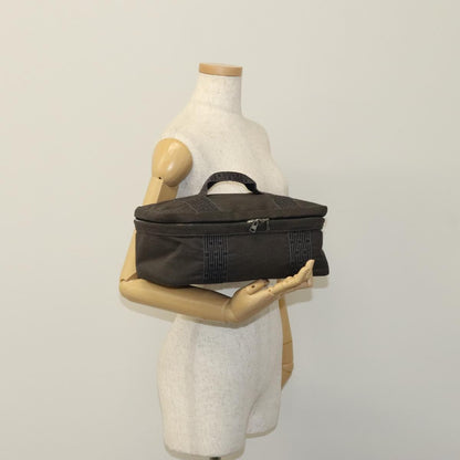 Hermes Vanity Herline Pouch Canvas, GRAY, CANVAS, Clutche & pouche