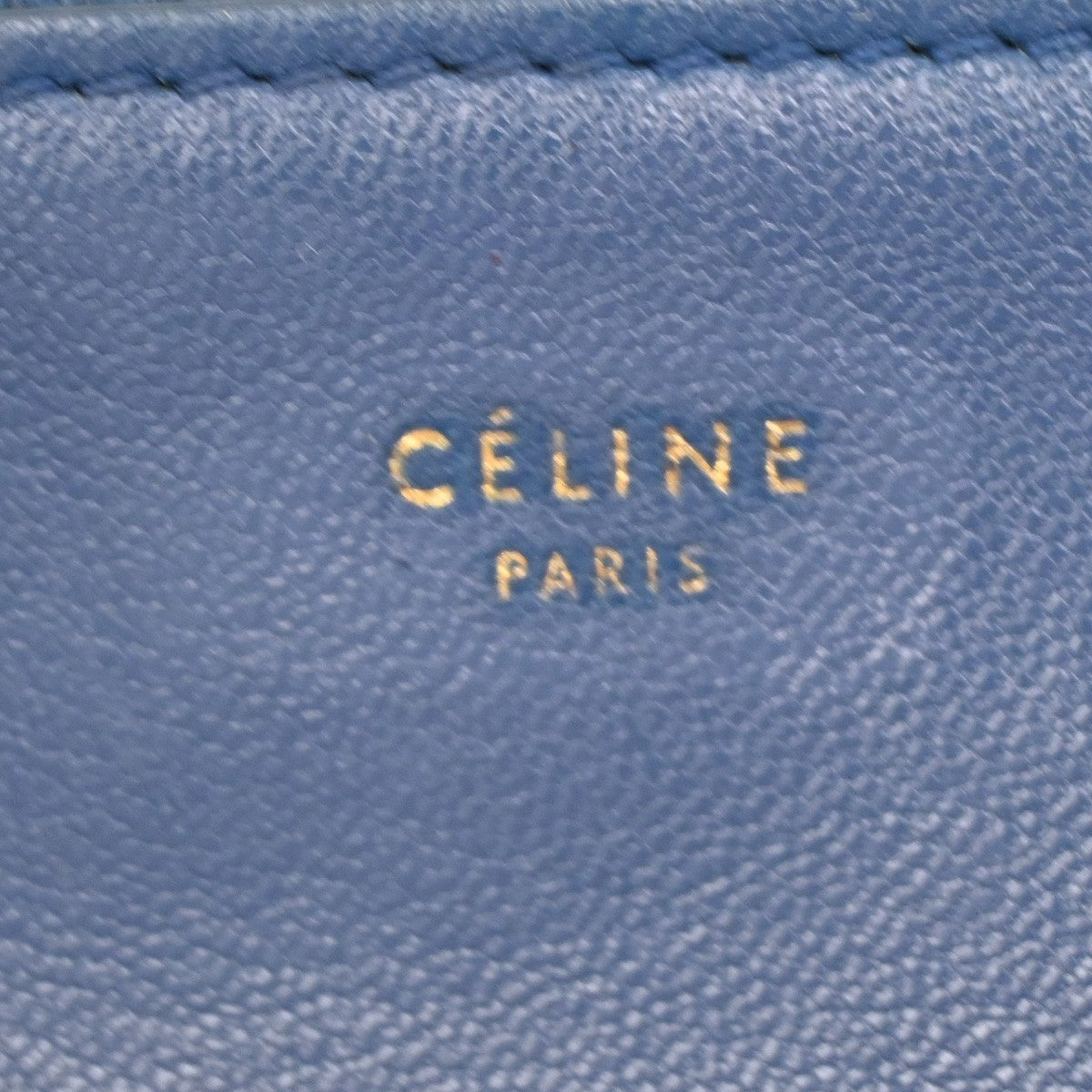 Celine Trio Crossbody Bag Leather, BLUE, LEATHER, Crossbody bag