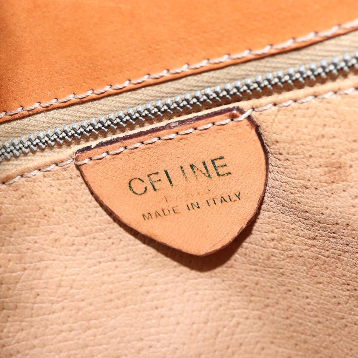 Celine Vintage Macadam Shoulder Bag Canvas, BROWN, PVC, Shoulder bag