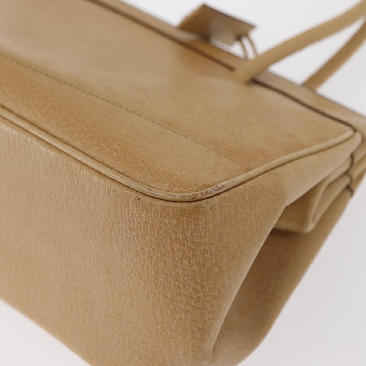 Gucci Vintage Handbag Leather, BEIGE, LEATHER, Handbag