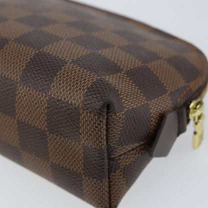 Louis Vuitton Cosmetic Pouch Damier, BROWN, CANVAS, Clutche & pouche