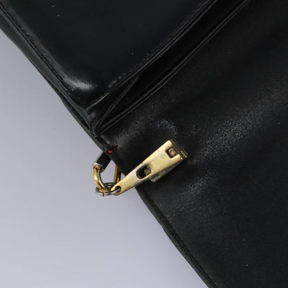 Christian Dior Vintage Shoulder Bag Leather, BLACK, LEATHER, Shoulder bag