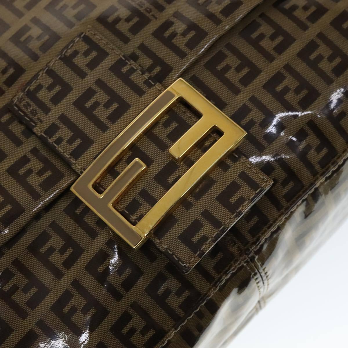 Fendi Mamma Baguette Zucca canvas, BROWN, CANVAS, Handbag