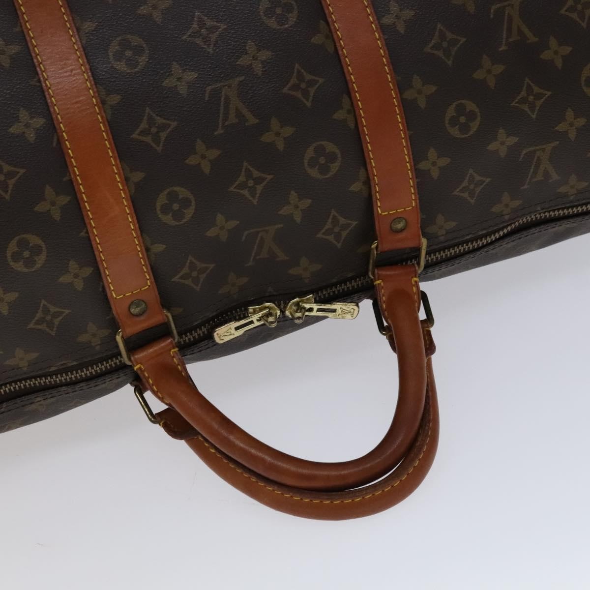 Louis Vuitton Keepall Bandouliere Bag Monogram Canvas, BROWN, CANVAS, Travel bag