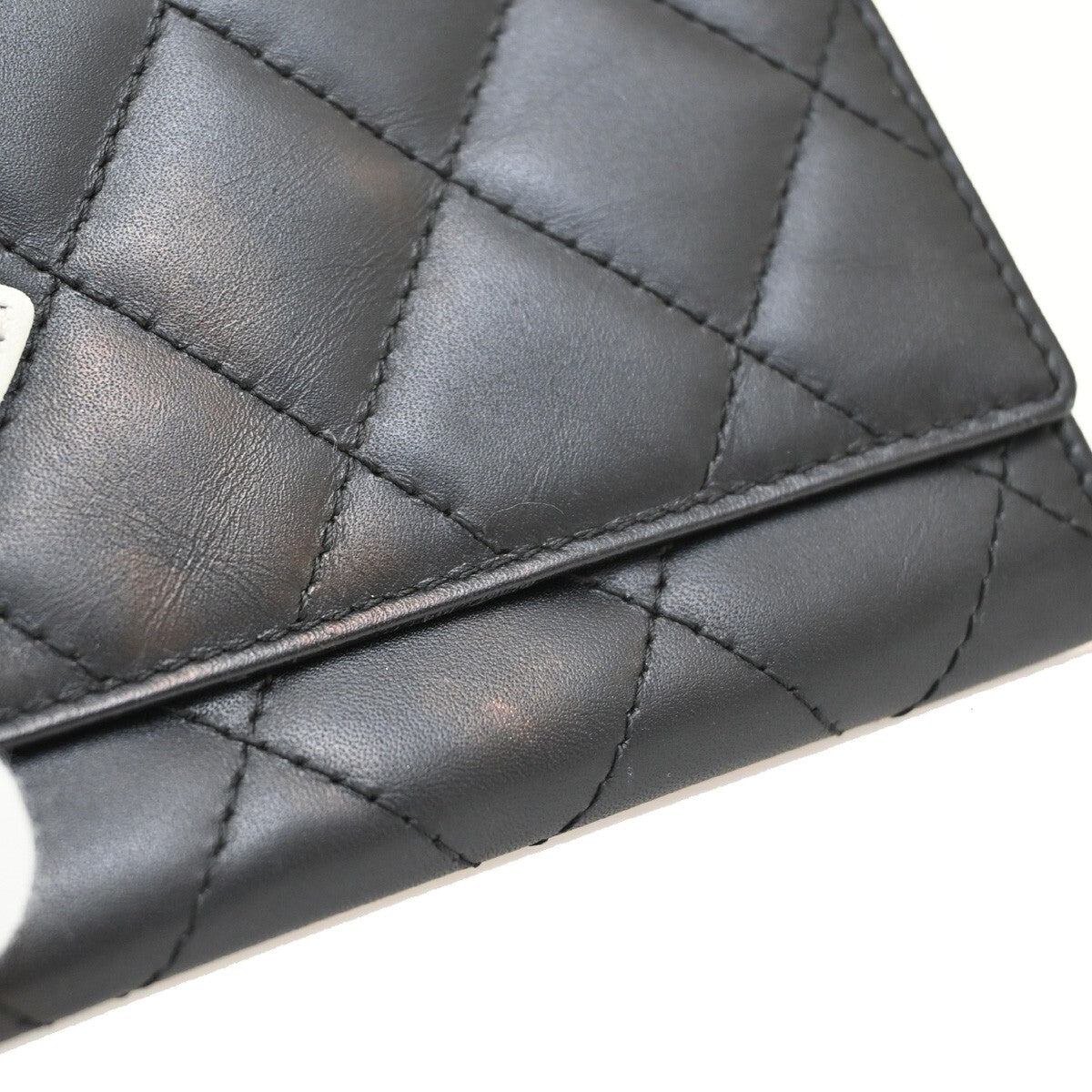 Chanel Cambon Bifold Wallet Quilted Lambskin, BLACK, LEATHER, Wallets