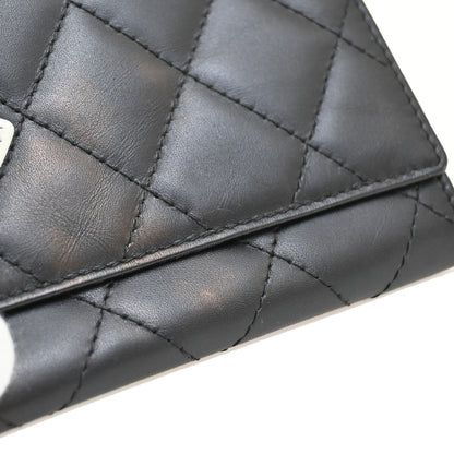Chanel Cambon Bifold Wallet Quilted Lambskin, BLACK, LEATHER, Wallets