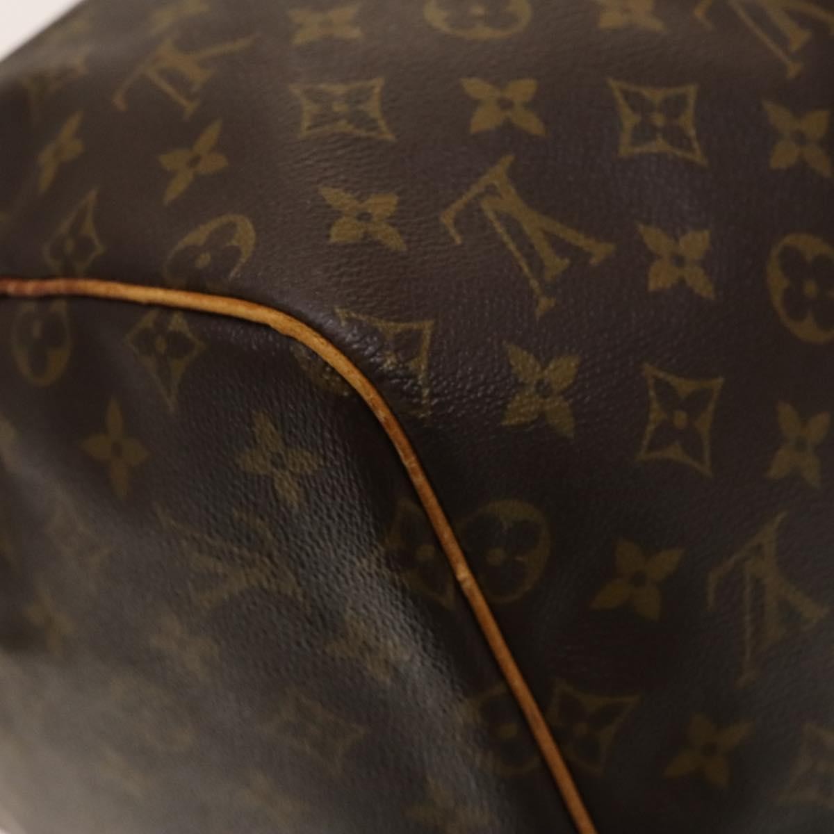 Louis Vuitton Keepall Bag Monogram Canvas, BROWN, CANVAS, Travel bag