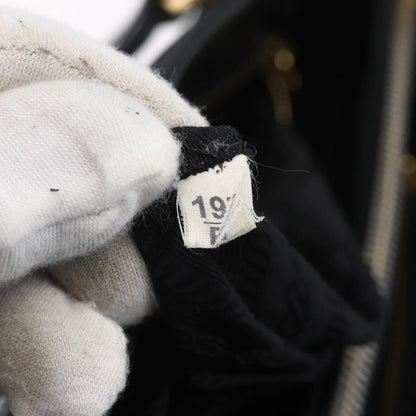 Prada Convertible Top Handle Tote Tessuto with Vernice Saffiano Leather, BLACK, NYLON, Handbag