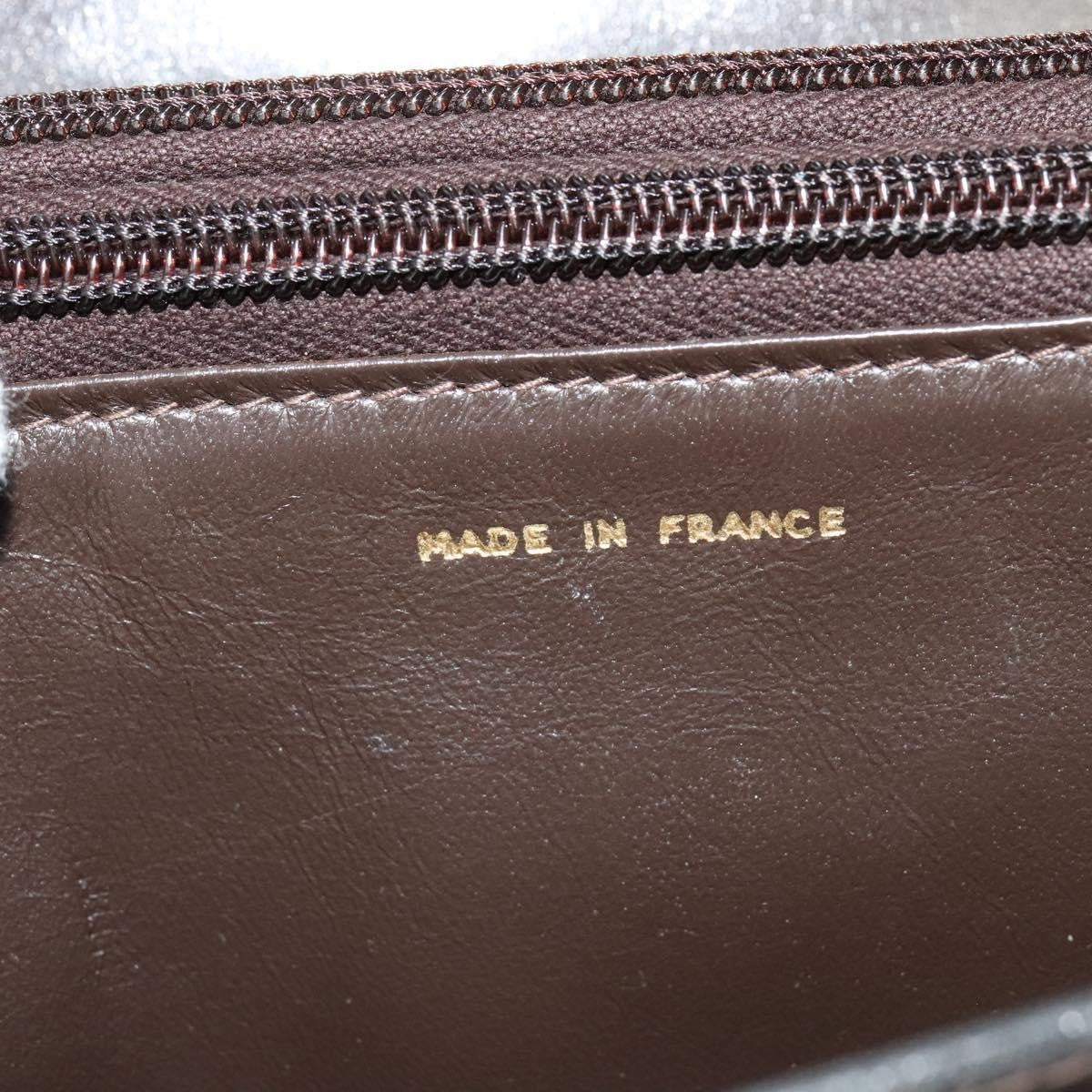 Celine C Sulky Shoulder bag Canvas and Leather, BROWN, CANVAS, Shoulder bag