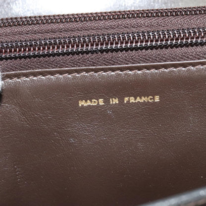 Celine C Sulky Shoulder bag Canvas and Leather, BROWN, CANVAS, Shoulder bag