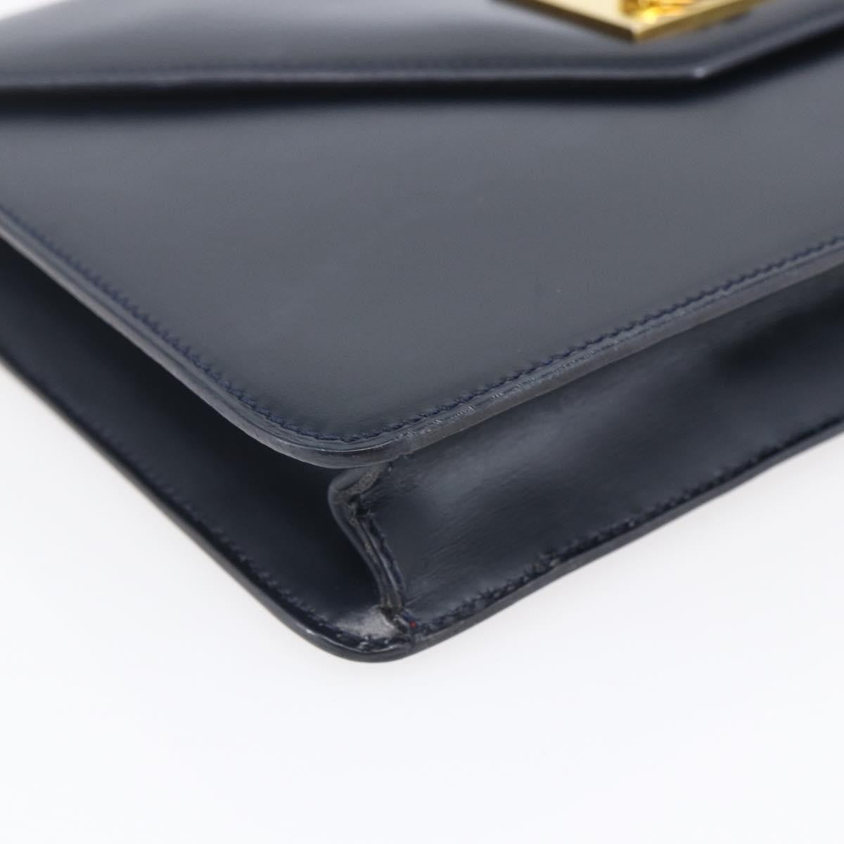 Celine Clutch Bag Leather, NAVY, LEATHER, Clutche & pouche