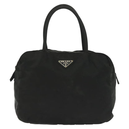 Prada Vintage Zip Handbag Tessuto, BLACK, NYLON, Handbag
