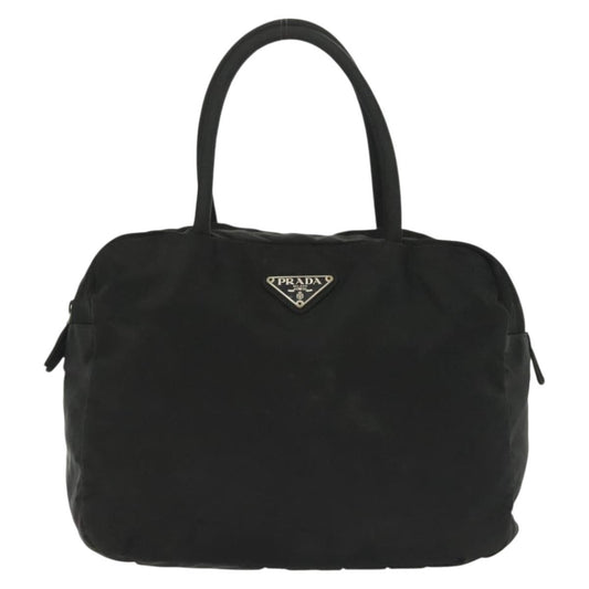 Prada Vintage Zip Handbag Tessuto, BLACK, NYLON, Handbag