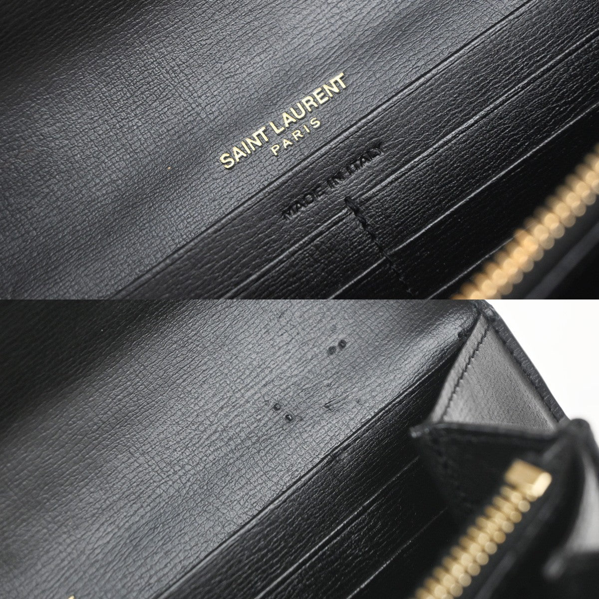 Saint Laurent Bellechasse Flap Wallet Leather, BLACK, LEATHER, Wallets