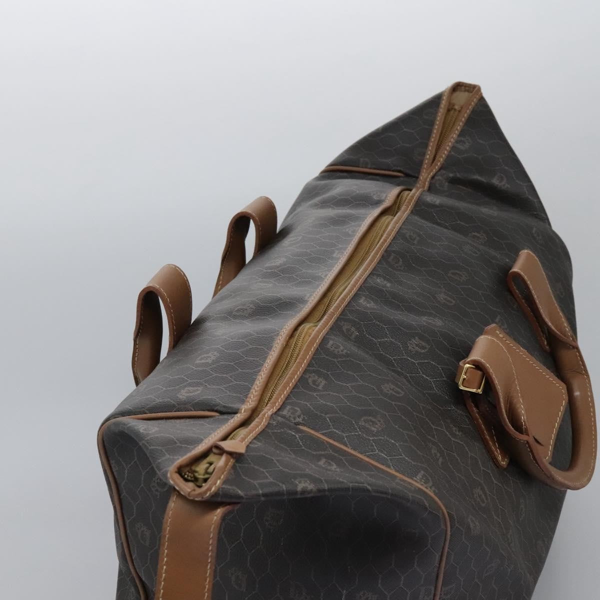 Christian Dior Vintage Honeycomb Boston bag Canvas and Leather, BLACK, CANVAS, Travel bag