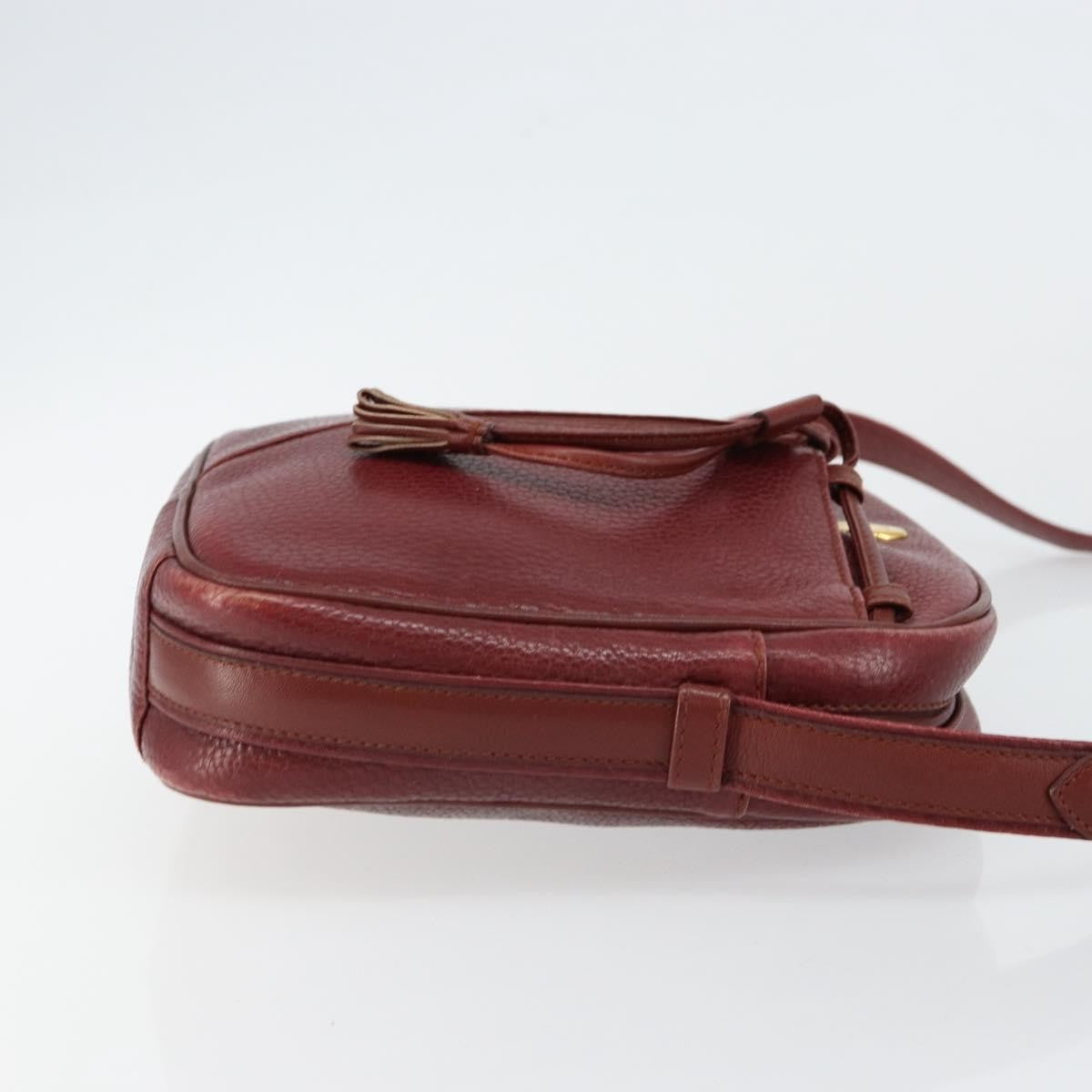 cartier Tasseled Must de Cartier Crossbody Bag Leather, BURGUNDY, LEATHER, Shoulder bag