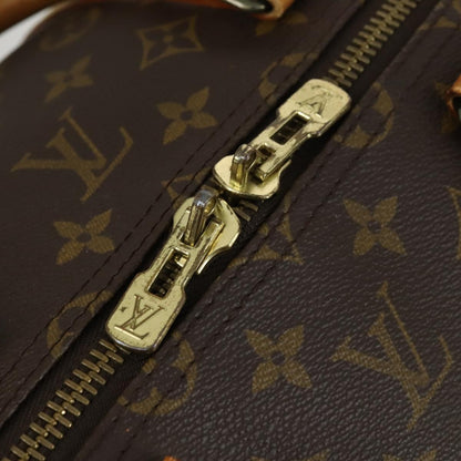 Louis Vuitton Keepall Bandouliere Bag Monogram Canvas, BROWN, CANVAS, Travel bag