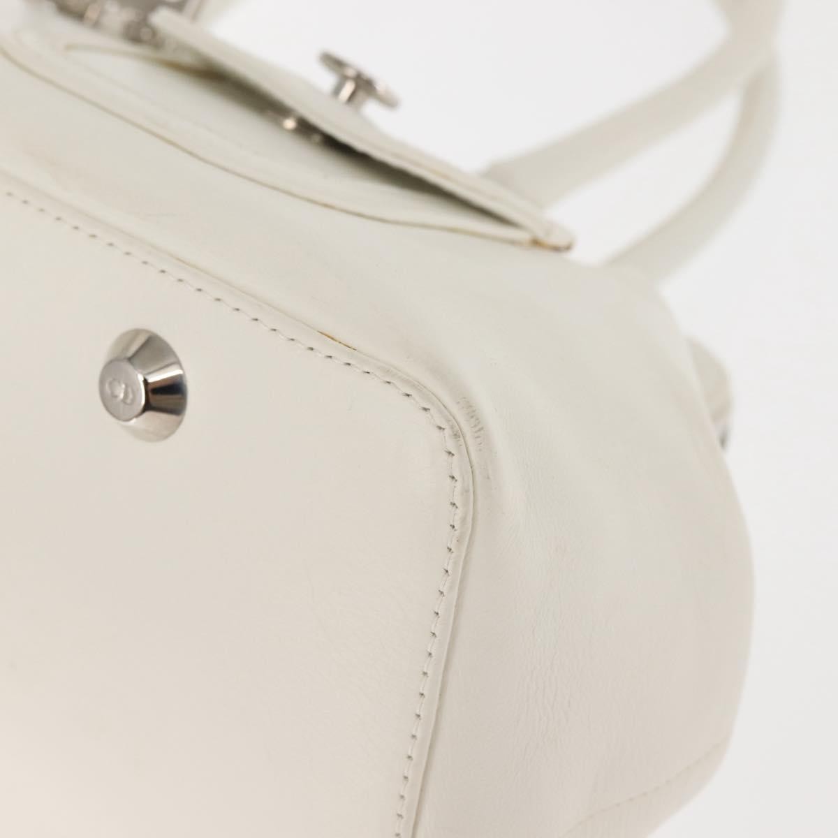 Christian Dior Vintage Handbag Leather, WHITE, LEATHER, Handbag