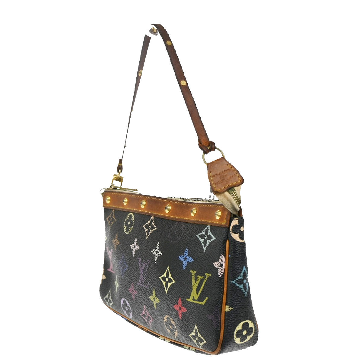 Louis Vuitton Pochette Accessoires Monogram Multicolor, BLACK, CANVAS, Clutche & pouche